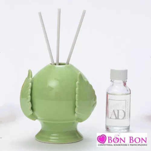 Bomboniera prima comunione profumatore pomo verde in porcellana AD - 1