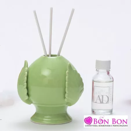 Bomboniera prima comunione profumatore pomo verde in porcellana AD - 1