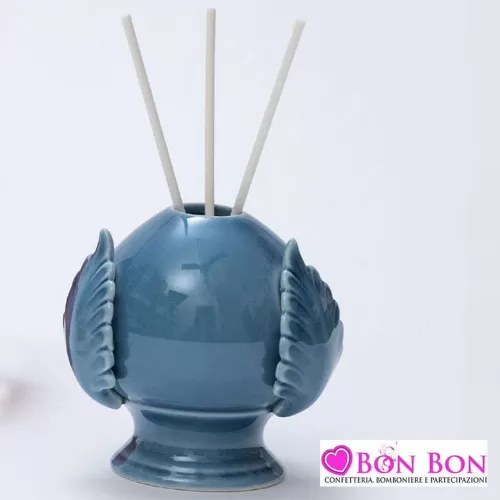 Bomboniera matrimonio profumatore pomo blu AD - 1