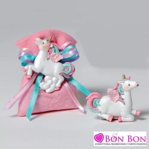 Sacchetto prima comunione con calamita unicorno AD - 1