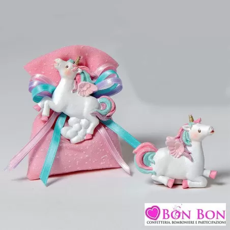 Sacchetto prima comunione con calamita unicorno AD - 1