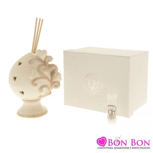 Bomboniera matrimonio profumatore pigna led ETM - 1