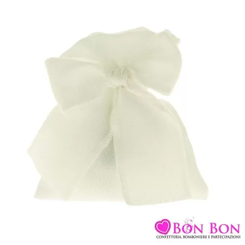 Sacchetto matrimonio bianco con fiocco ETM - 1
