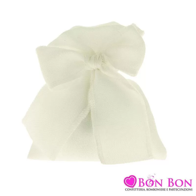Sacchetto matrimonio bianco con fiocco ETM - 1