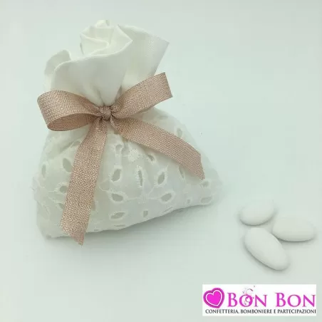Sacchetto matrimonio traforato con tirante - 1