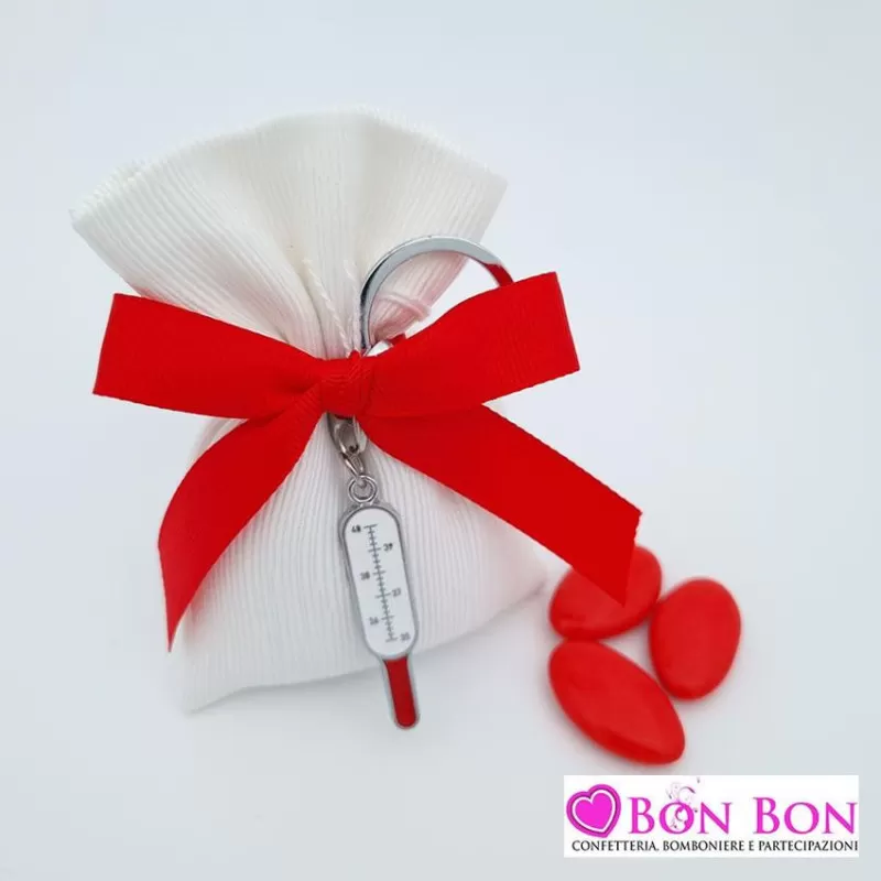 Sacchetto laurea ottomano panna con portachiavi termometro Greenford - 1