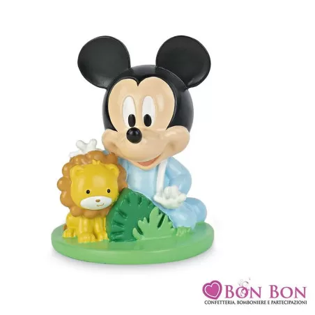 Bomboniera nascita e battesimo mickey con leone h.10 Disney - 1