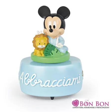 Bomboniera nascita e battesimo carillon mickey con leone Disney - 1