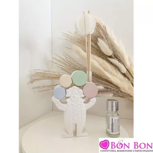 Bomboniera prima comunione profumatore pagliaccio Claraluna - 1