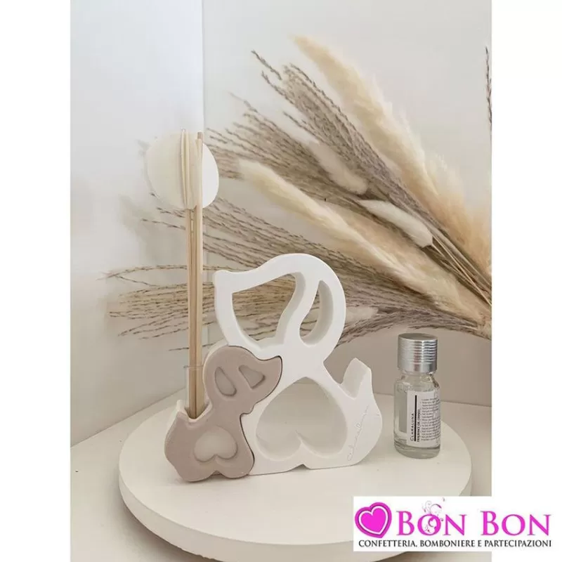 Bomboniera prima comunione profumatore cane con cagnolino Claraluna - 1