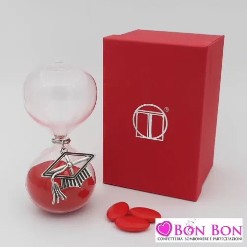 Bomboniera laurea clessidra con pendente tocco mz22021 Tabor - 1
