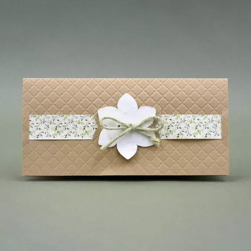 Partecipazione matrimonio rustica con fiori e semi Alessia Partecipazioni - 1