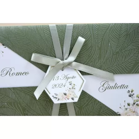 Partecipazione matrimonio con foglie 08957 Alessia Partecipazioni - 4