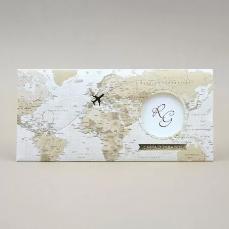 Partecipazione matrimonio tema viaggio 08962 Alessia Partecipazioni - 1