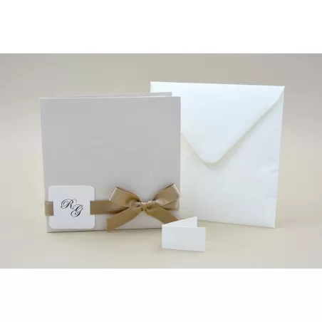 Partecipazione matrimonio classica con fiocco Alessia Partecipazioni - 4