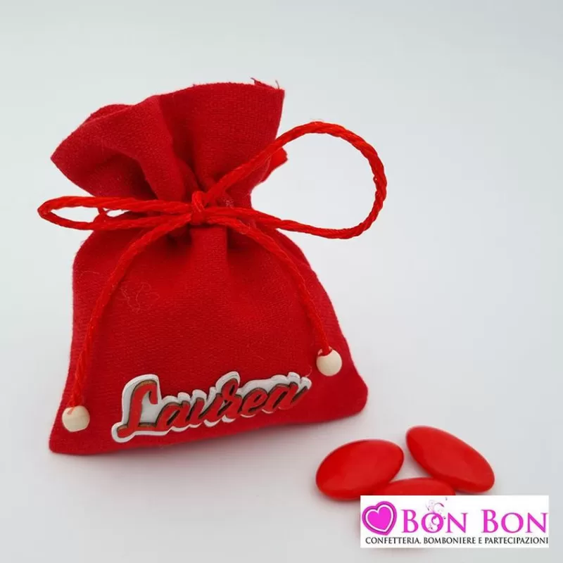 Sacchetto laurea con applicazione scritta laurea - 1