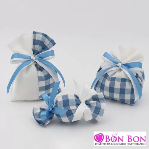 Sacchetti nascita e battesimo linea quadroni avion Liete Creazioni - 1