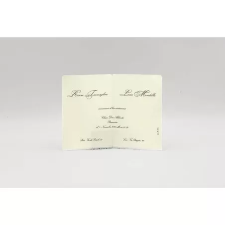 Partecipazione di nozze in carta pregiata amalfitana avorio cod. PL016 Ferdinando Fam - 3