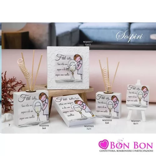 Bomboniera prima comunione linea sospiri con bimba e frase Dolcicose - 1