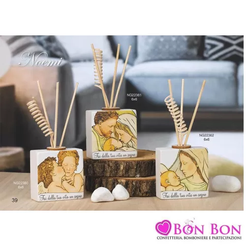 Bomboniera nascita e battesimo profumatore linea noemi Dolcicose - 1