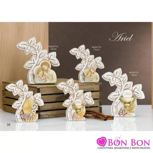 Bomboniera nascita e battesimo quadretto sacra famiglia linea Ariel Dolcicose - 1