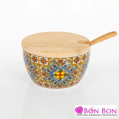 Bomboniera matrimonio cuorematto solidale zuccheriera decoro siciliano Cuorematto - 1