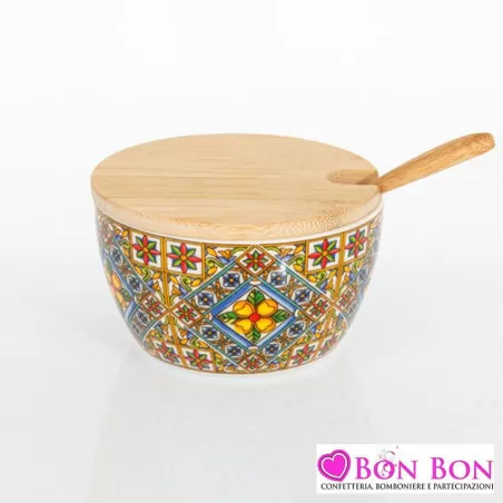 Bomboniera matrimonio cuorematto solidale zuccheriera decoro siciliano Cuorematto - 1