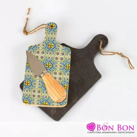 Bomboniera matrimonio solidale cuorematto coppia taglieri Cuorematto - 1