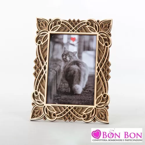 Bomboniera matrimonio cuorematto portafoto in legno Cuorematto - 1