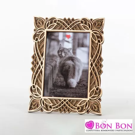 Bomboniera matrimonio cuorematto portafoto in legno Cuorematto - 1