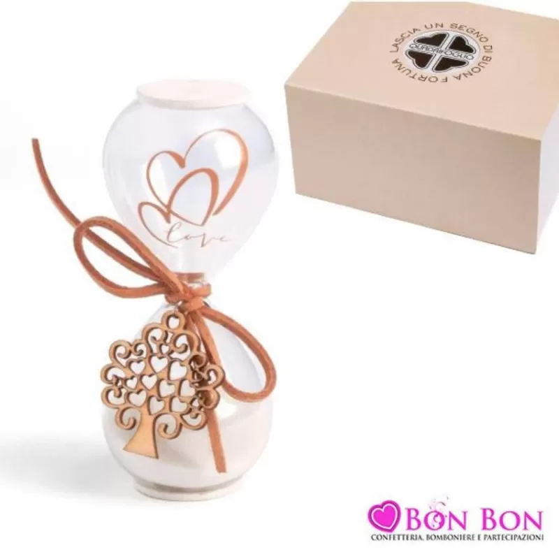Bomboniera matrimonio quadrifoglio clessidre linea amore Quadrifoglio - 1