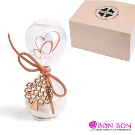Bomboniera matrimonio quadrifoglio clessidre linea amore Quadrifoglio - 1