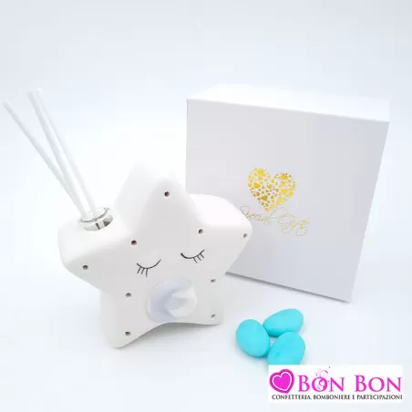 Bomboniera nascita e battesimo profumatore stella Royal Gifts - 9