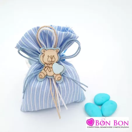 Sacchetto nascita e battesimo bimbo con orsetto Royal Gifts - 1