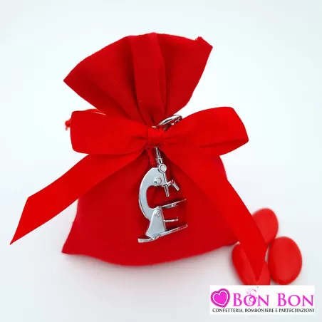 Bomboniera laurea in chimica portachiavi microscopio Greenford - 2