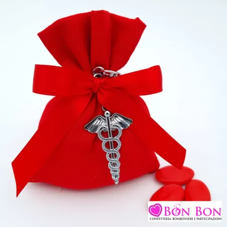 Bomboniera laurea in farmacia moschettone caduceo Greenford - 1