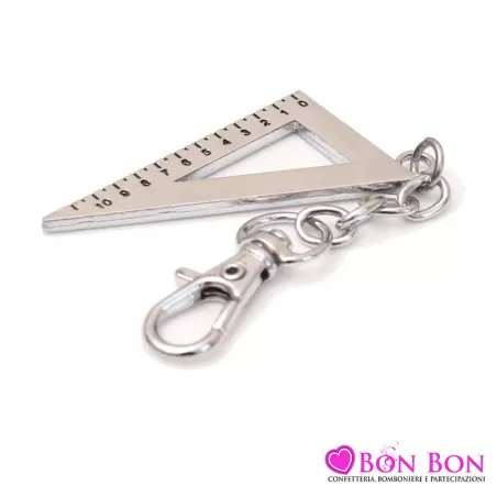 Bomboniera laurea portachiavi squadretta in metallo Greenford - 2