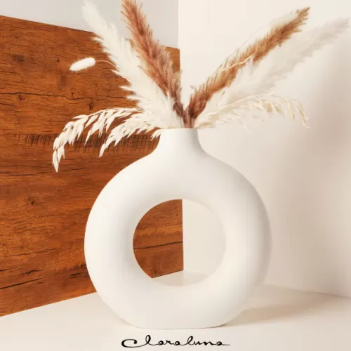 Bomboniera matrimonio claraluna 2023 vaso grande con pampas Claraluna - 1