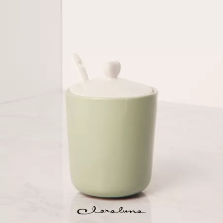 Bomboniera matrimonio claraluna 2023 zuccheriera cuore verde e bianca Claraluna - 1