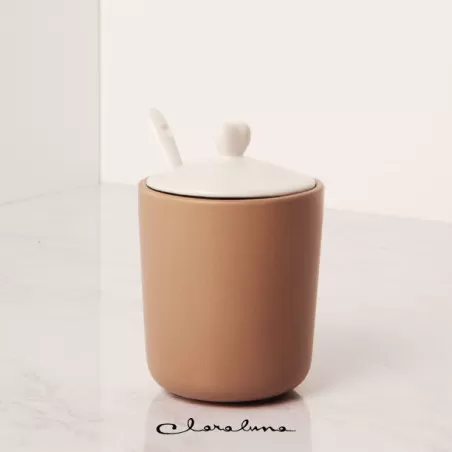 Bomboniera matrimonio claraluna 2023 zuccheriera cuore tortora e bianca Claraluna - 1