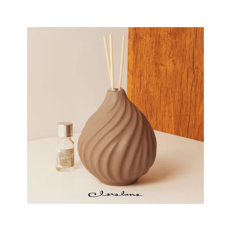 Bomboniera matrimonio claraluna 2023 profumatore vaso onde tortora Claraluna - 1