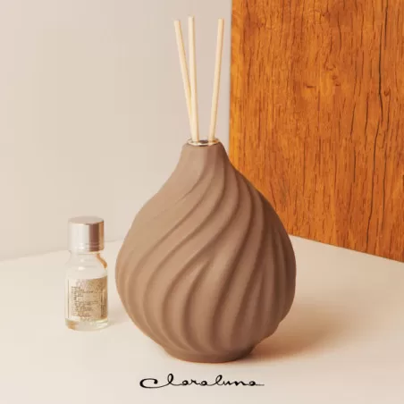 Bomboniera matrimonio claraluna 2023 profumatore vaso onde tortora Claraluna - 1