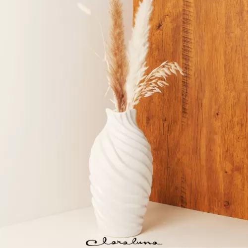 Bomboniera matrimonio claraluna 2023 vaso alto onde bianco Claraluna - 1