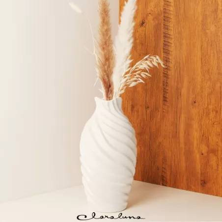 Bomboniera matrimonio claraluna 2023 vaso alto onde bianco Claraluna - 1