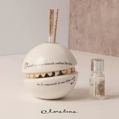 Bomboniera matrimonio claraluna 2023 profumatore sfera con frase Claraluna - 1