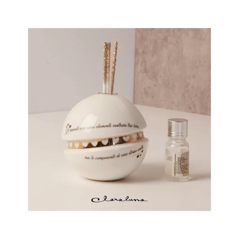 Bomboniera matrimonio claraluna 2023 profumatore sfera con frase Claraluna - 1
