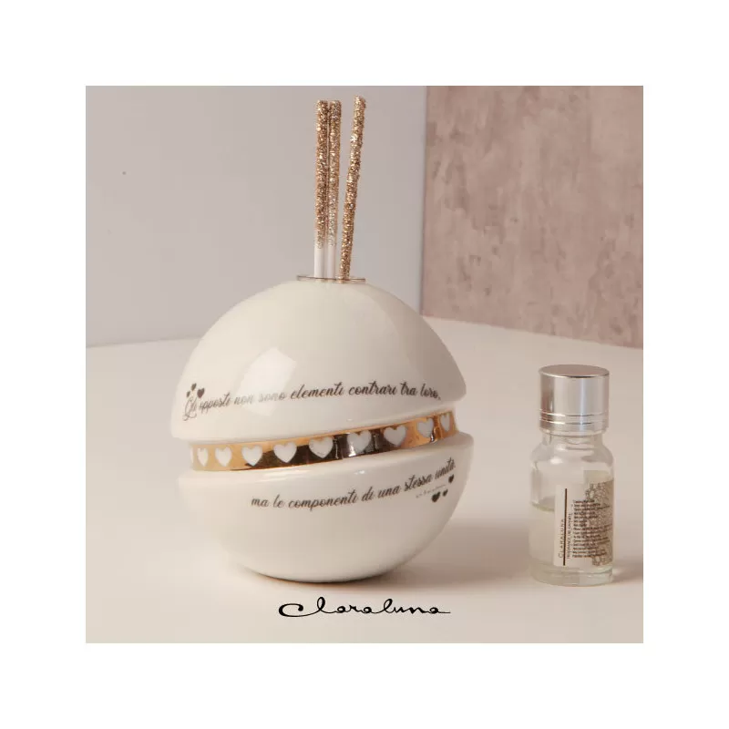 Bomboniera matrimonio claraluna 2023 profumatore sfera con frase grande Claraluna - 1