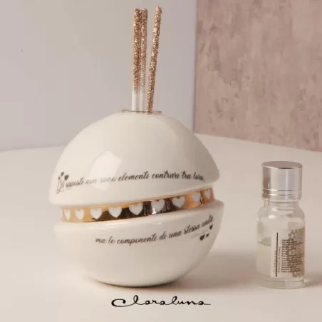 Bomboniera matrimonio claraluna 2023 profumatore sfera con frase grande Claraluna - 1