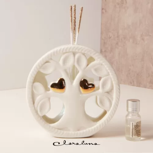 Bomboniera matrimonio claraluna 2023 profumatore rotondo con albero grande Claraluna - 1