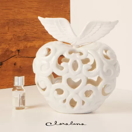 Bomboniera matrimonio claraluna 2023 profumatore cuore con le ali grande bianco Claraluna - 1